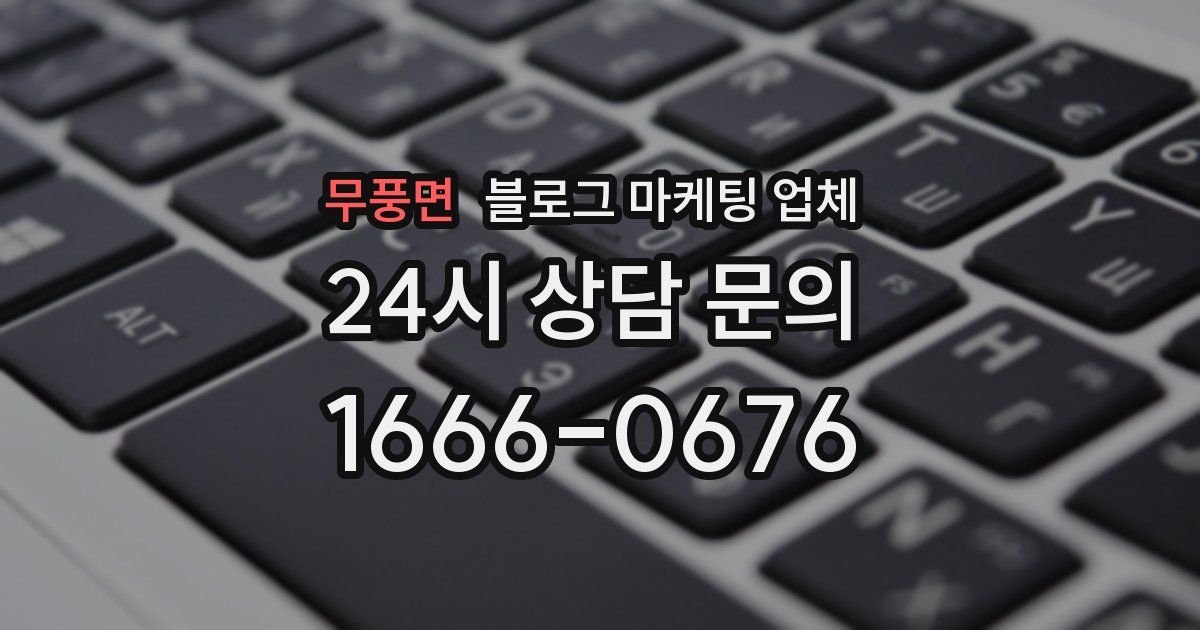 무풍면 블로그 마케팅 업체
