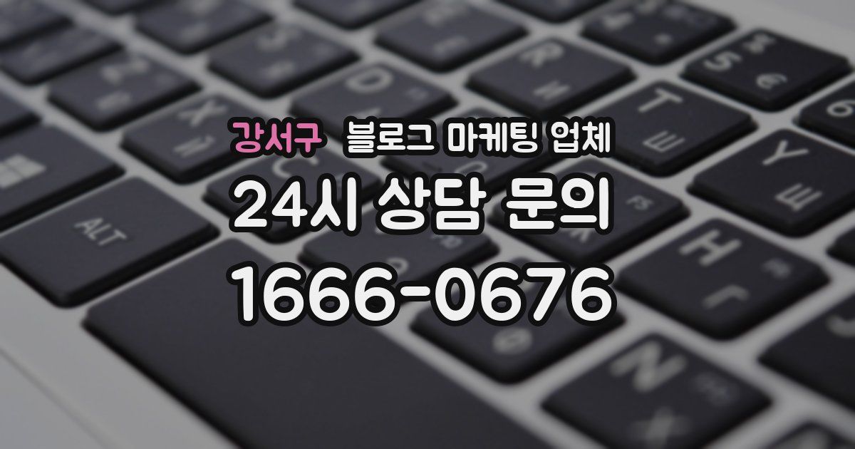 강서구 블로그 마케팅 업체
