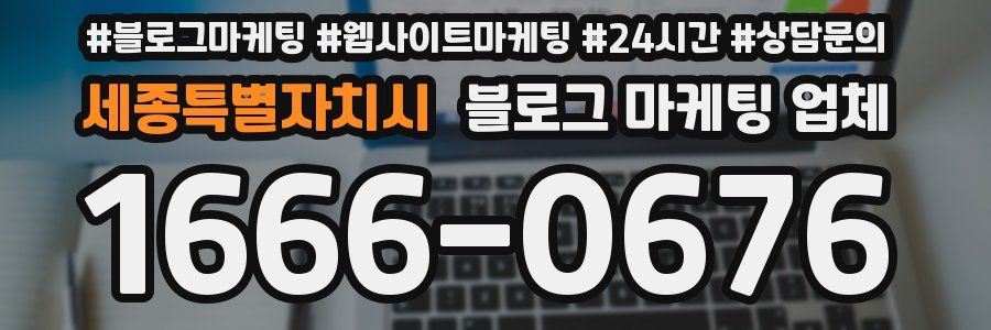 세종특별자치시 블로그 마케팅 업체