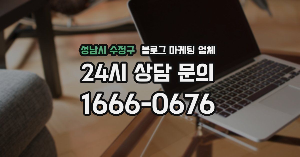 성남시 수정구 블로그 마케팅 업체