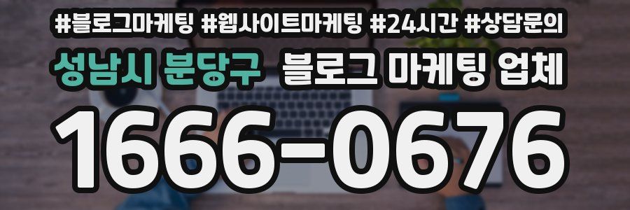성남시 분당구 블로그 마케팅 업체