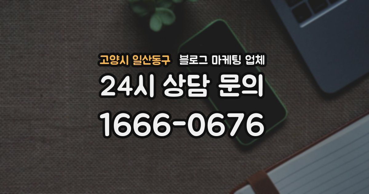 고양시 일산동구 블로그 마케팅 업체