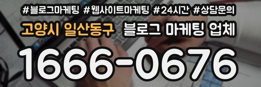 고양시 일산동구 블로그 마케팅 업체