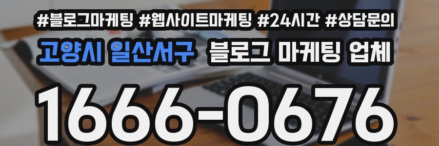 고양시 일산서구 블로그 마케팅 업체