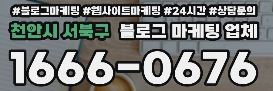 천안시 서북구 블로그 마케팅 업체