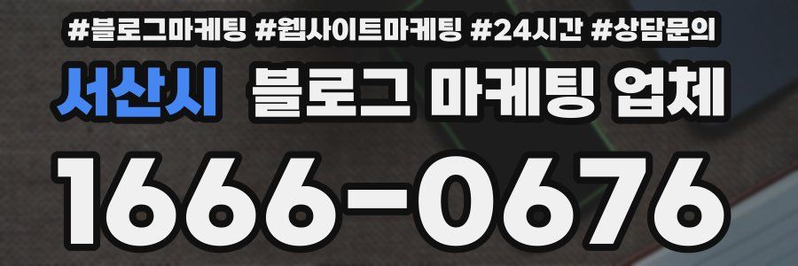 서산시 블로그 마케팅 업체