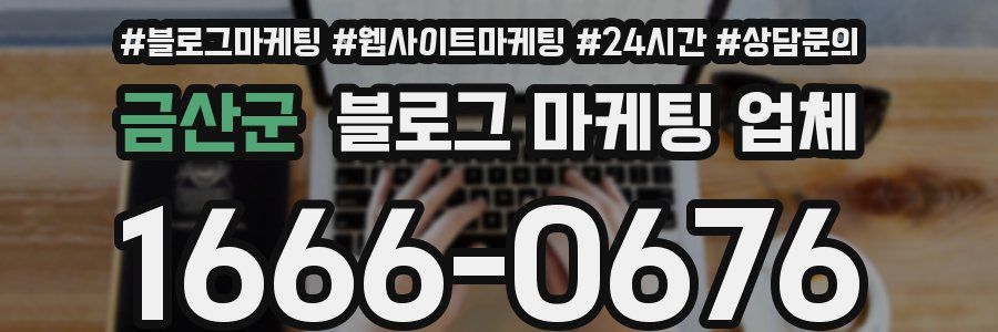 금산군 블로그 마케팅 업체