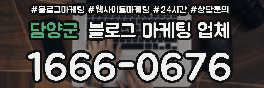 담양군 블로그 마케팅 업체