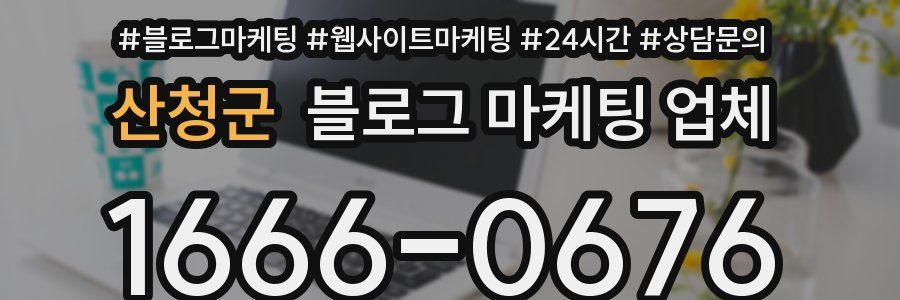 산청군 블로그 마케팅 업체
