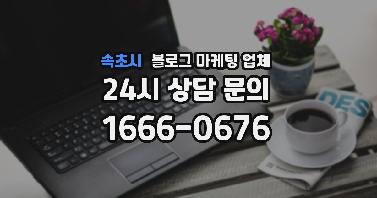 속초시 블로그 마케팅 업체