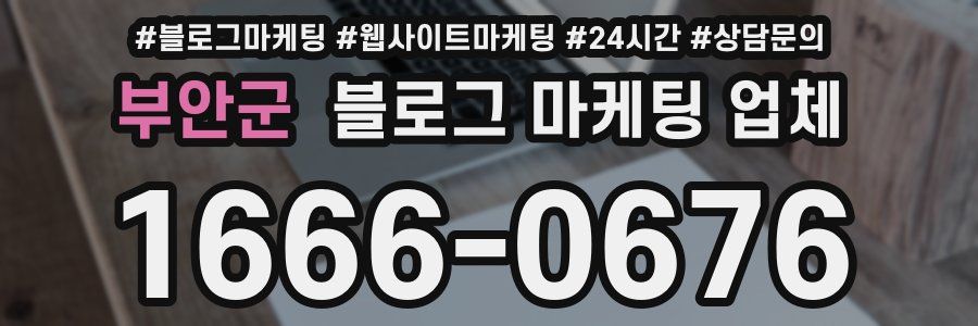 부안군 블로그 마케팅 업체