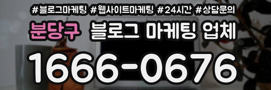 분당구 블로그 마케팅 업체