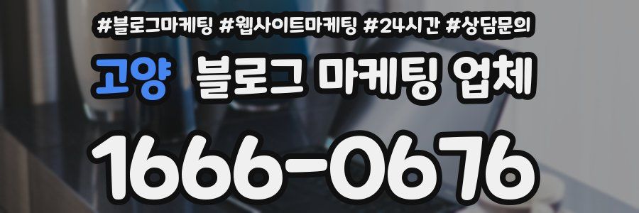 고양 블로그 마케팅 업체