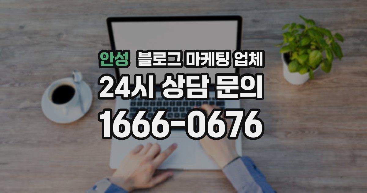 안성 블로그 마케팅 업체