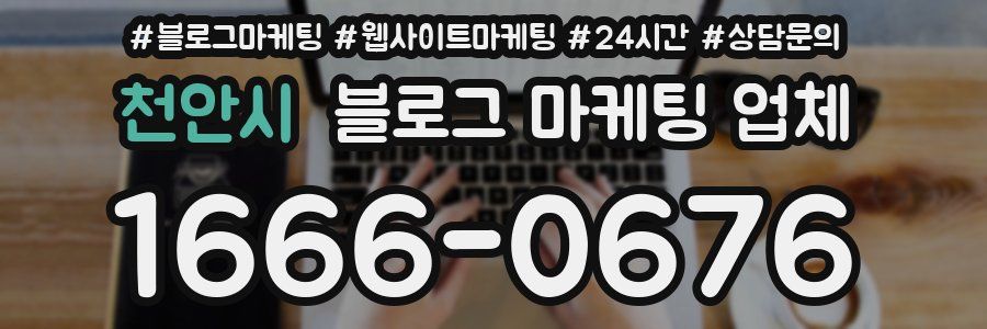 천안시 블로그 마케팅 업체
