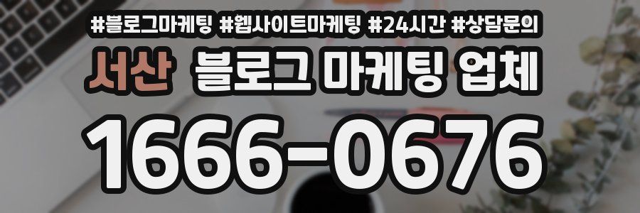 서산 블로그 마케팅 업체