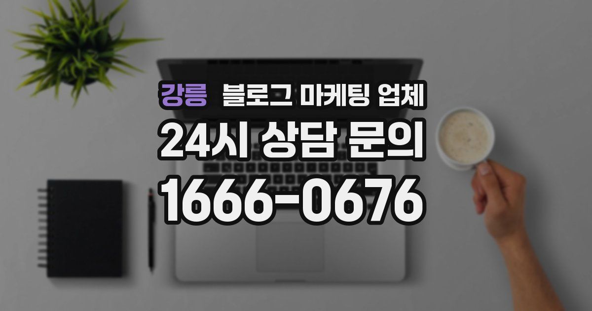강릉 블로그 마케팅 업체