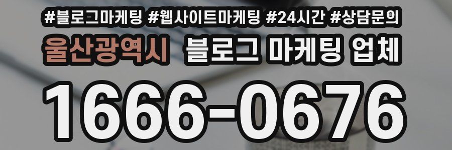울산광역시 블로그 마케팅 업체