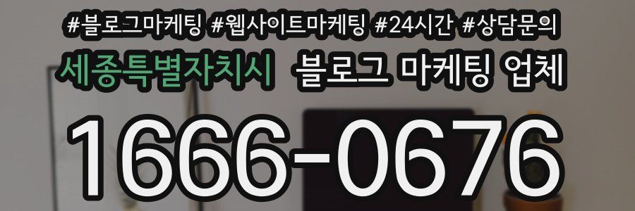 세종특별자치시 블로그 마케팅 업체