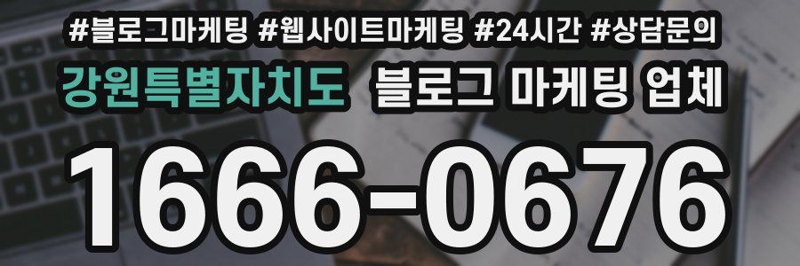 강원특별자치도 블로그 마케팅 업체