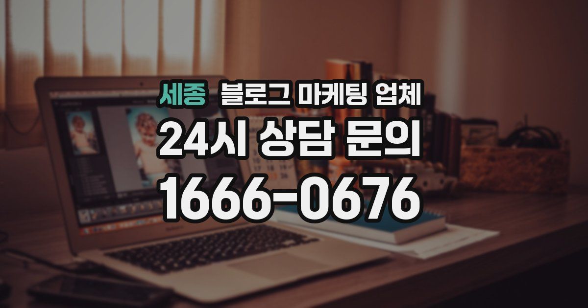 세종 블로그 마케팅 업체