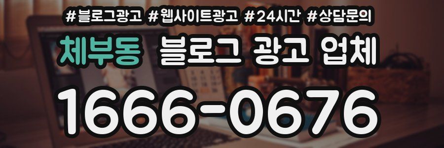 체부동 블로그 광고 업체