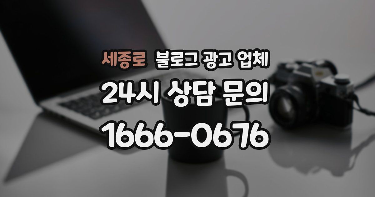 세종로 블로그 광고 업체