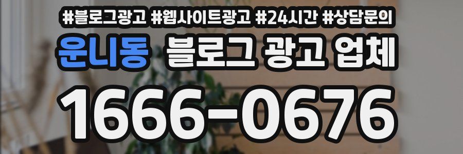 운니동 블로그 광고 업체