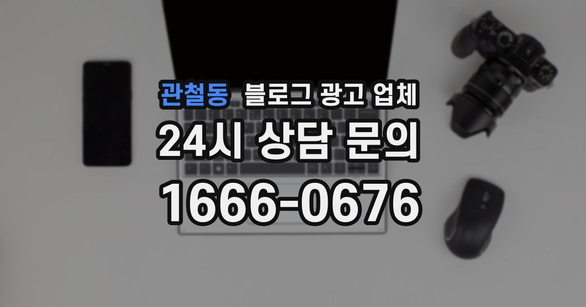 관철동 블로그 광고 업체