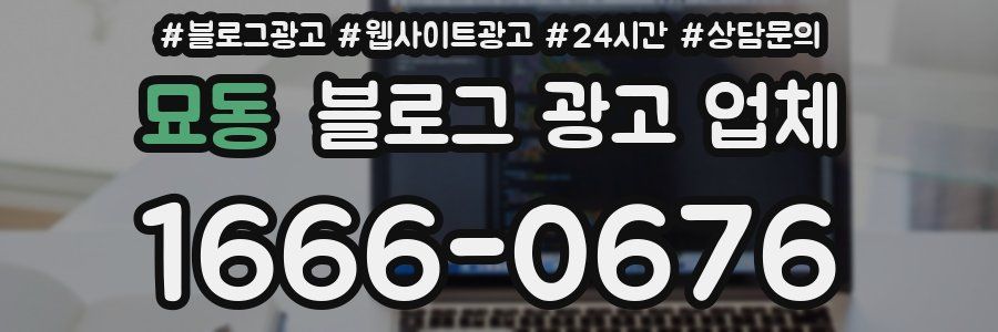 묘동 블로그 광고 업체