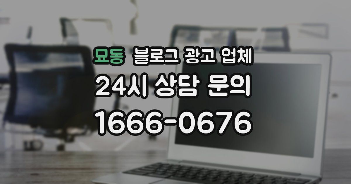 묘동 블로그 광고 업체
