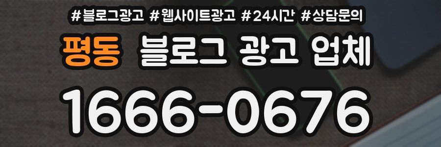 평동 블로그 광고 업체