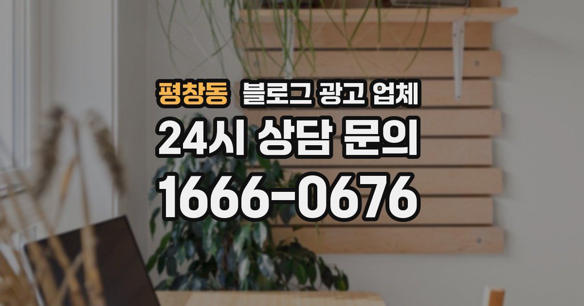 평창동 블로그 광고 업체