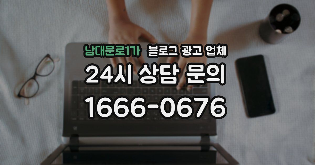 남대문로1가 블로그 광고 업체