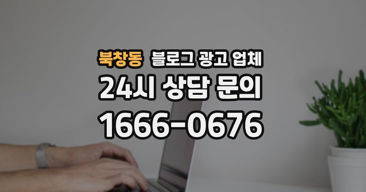 북창동 블로그 광고 업체