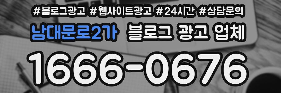 남대문로2가 블로그 광고 업체