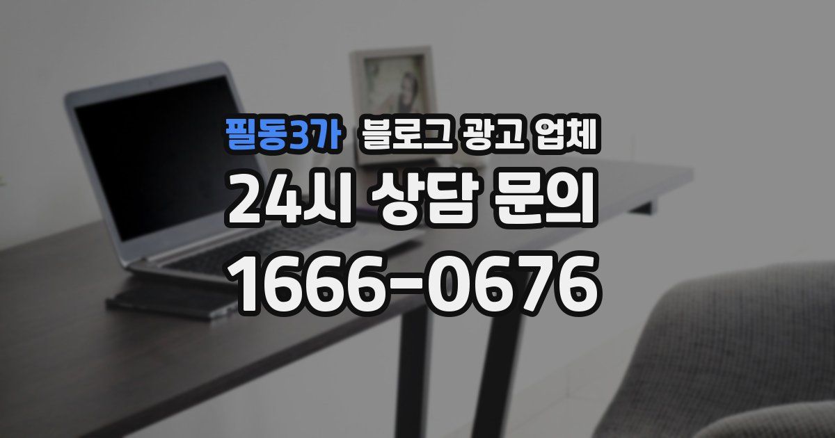 필동3가 블로그 광고 업체