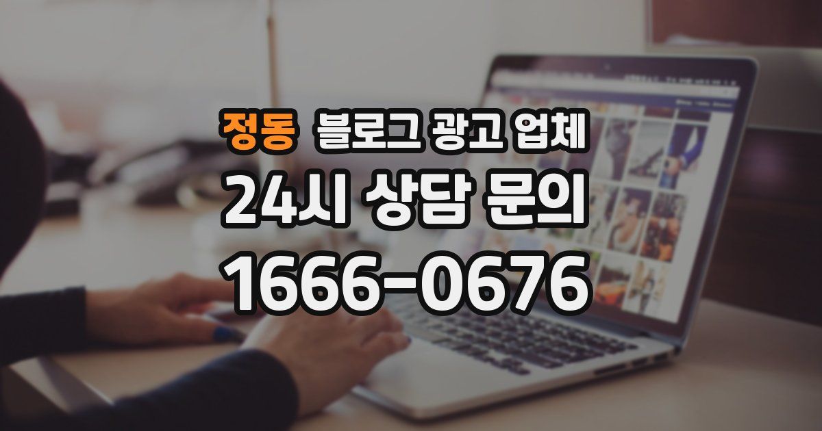 정동 블로그 광고 업체