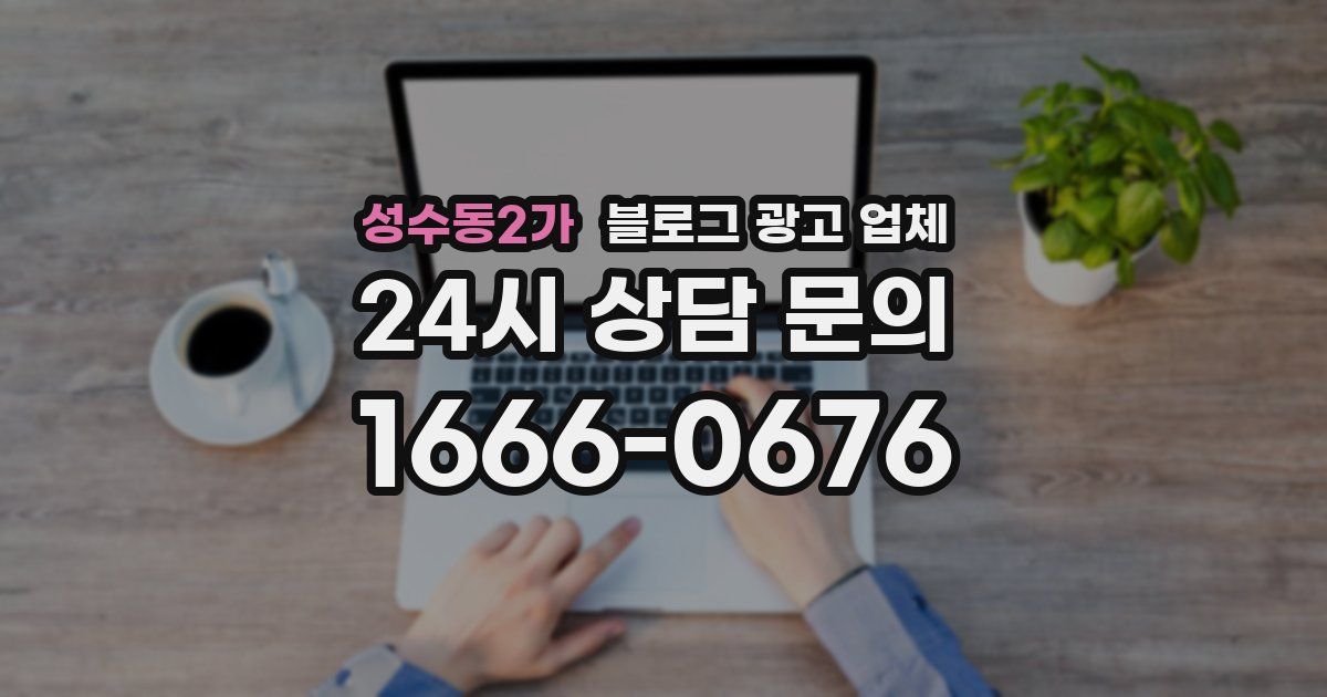 성수동2가 블로그 광고 업체