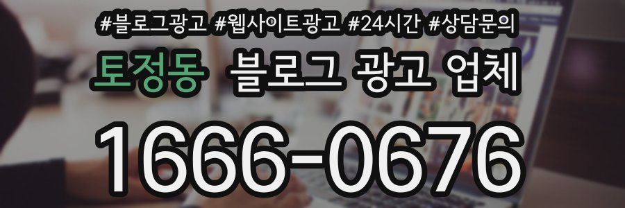 토정동 블로그 광고 업체