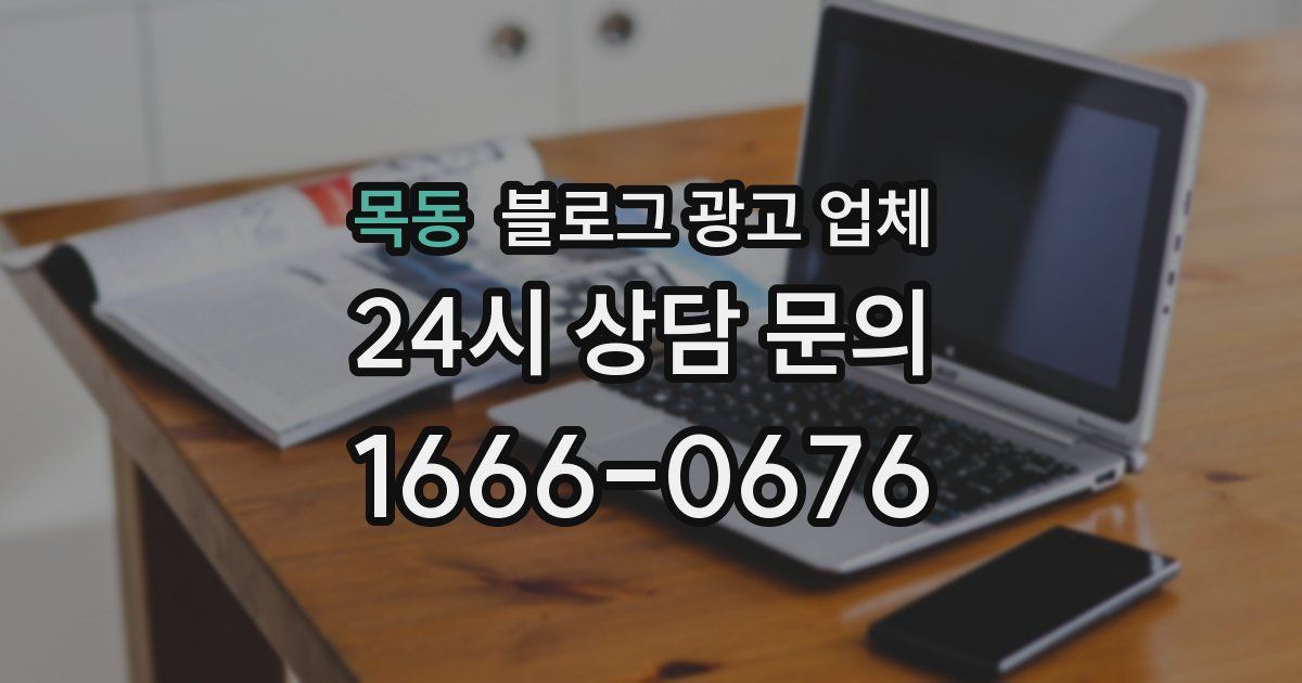 목동 블로그 광고 업체