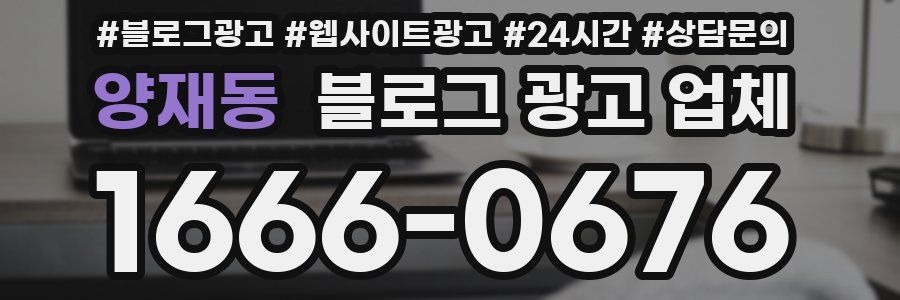 양재동 블로그 광고 업체
