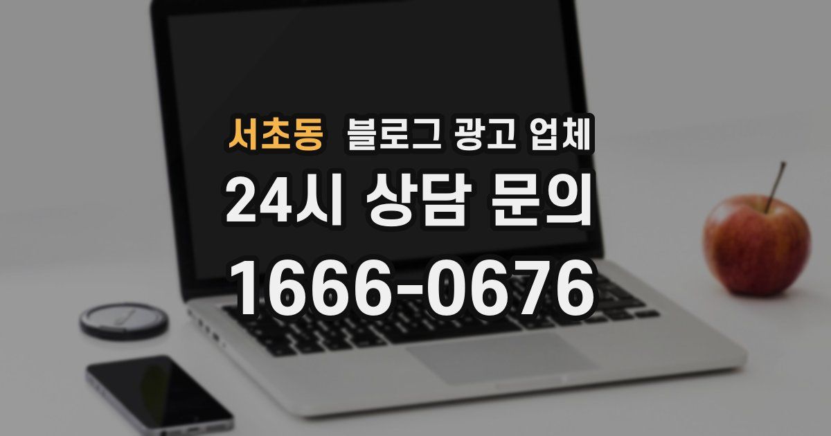 서초동 블로그 광고 업체