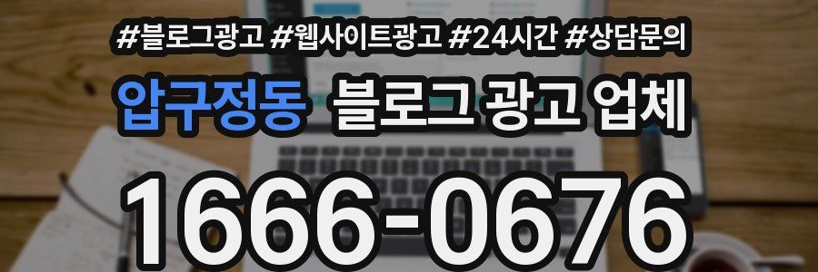 압구정동 블로그 광고 업체
