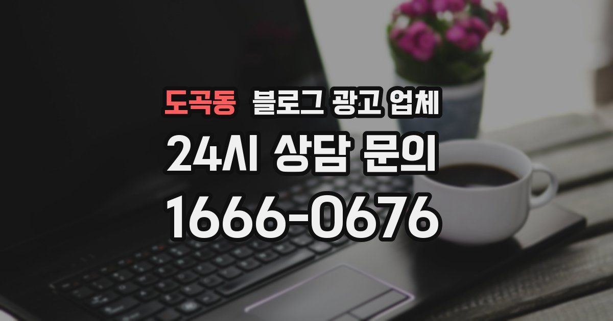도곡동 블로그 광고 업체