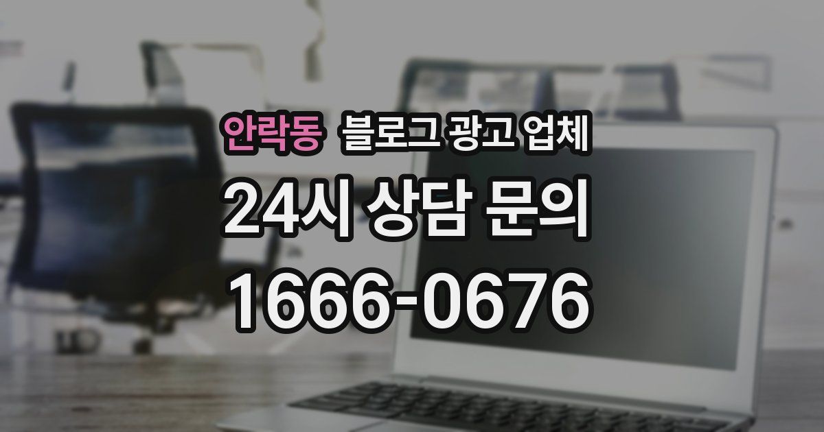 안락동 블로그 광고 업체