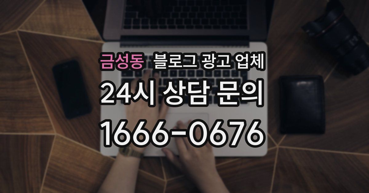 금성동 블로그 광고 업체