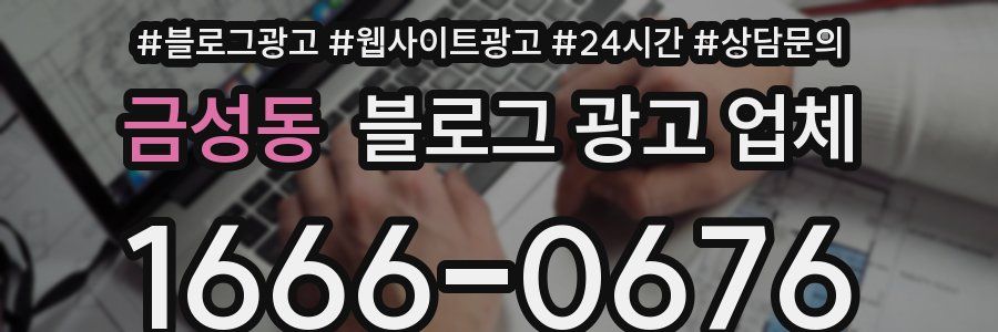 금성동 블로그 광고 업체