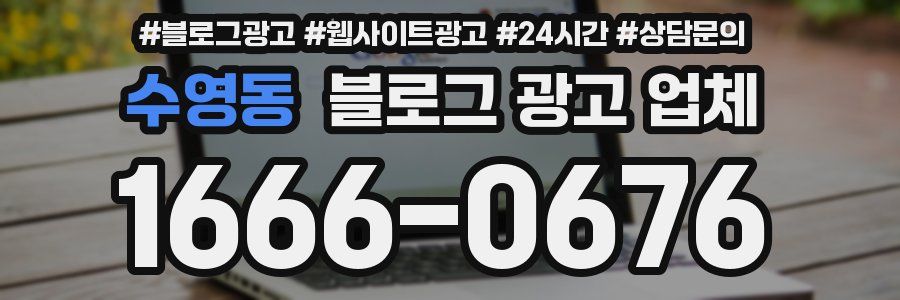 수영동 블로그 광고 업체