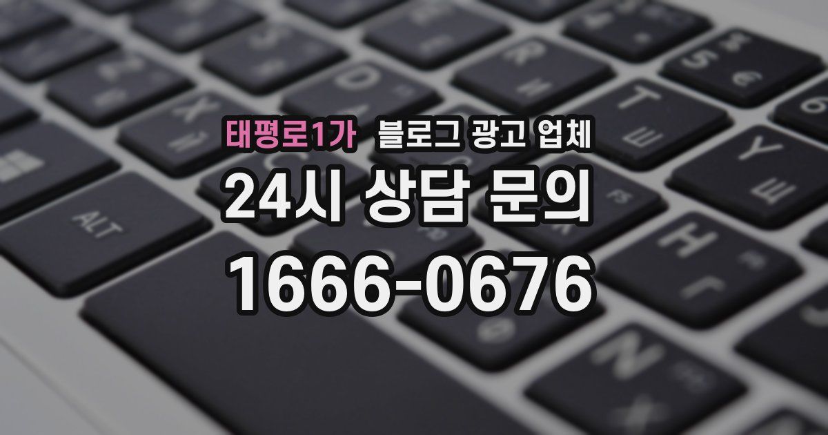 태평로1가 블로그 광고 업체